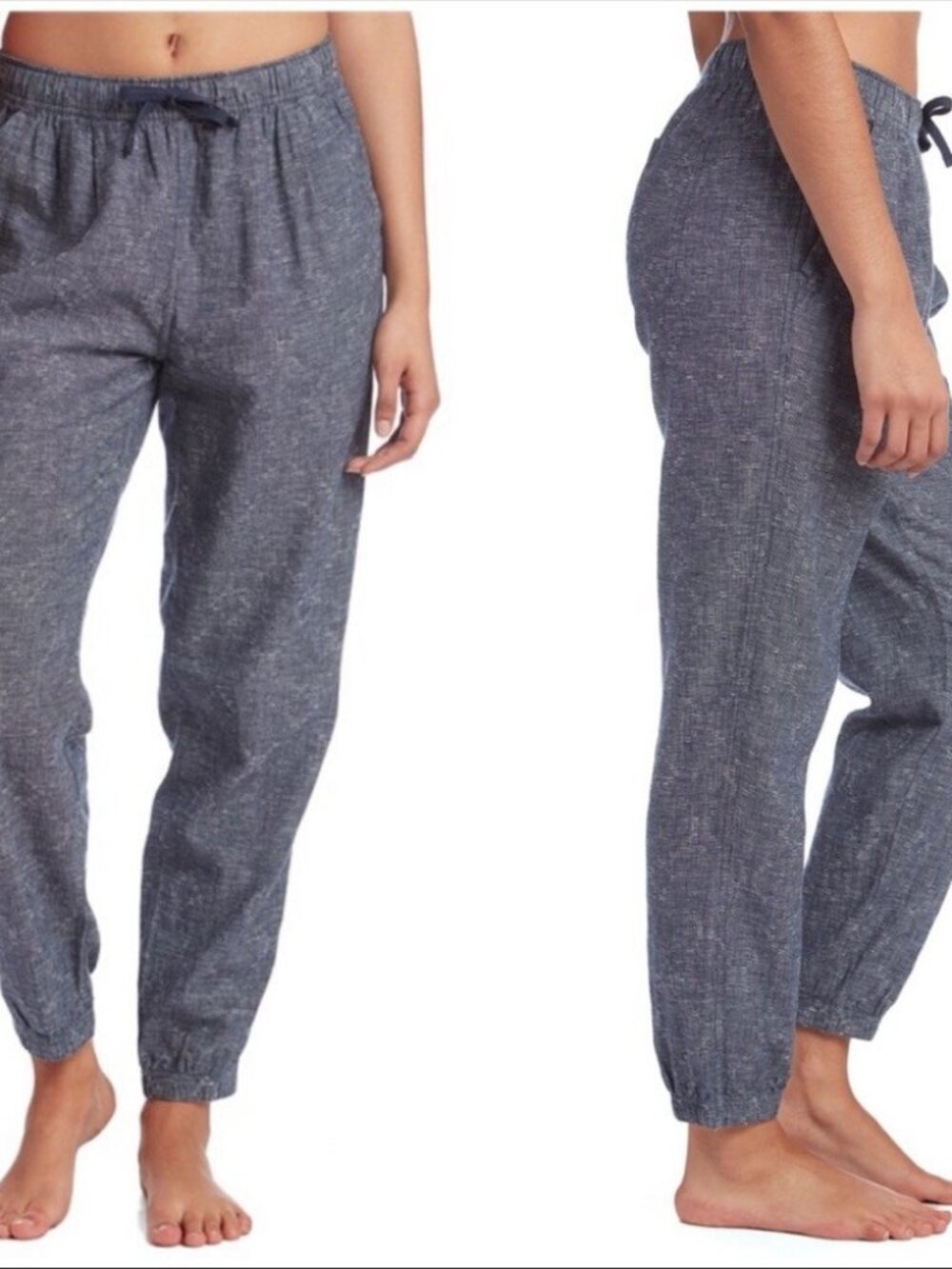 Patagonia Island Hemp Beach Pants Blue Drawstring Jogger Coastal Laid Back Large